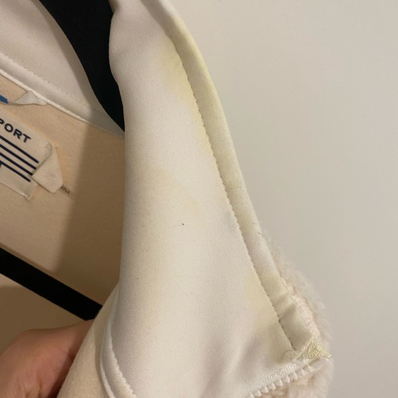 Tory Burch White Fleece with Pockets! - Picture 2 of 4